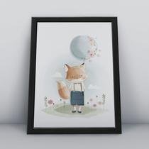 Quadro com moldura raposa fofa Ilustra-ao-50-M1 Quadro com moldura raposa fofa Ilustra-ao-50-M1