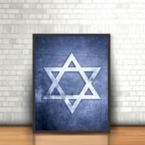 Quadro Com Moldura Religião Judaísmo Estrela De Davi Símbolo