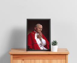 Quadro com Moldura Religioso Papa João Paulo II