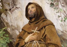 Quadro Com Moldura Religioso São Francisco de Assis