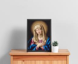 Quadro com Moldura Religioso Virgem Maria