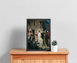 Quadro Com Moldura Religiosos Jesus Ressuscitando Lázaro