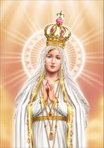 Quadro Com Moldura Religiosos Nossa Senhora de Fátima Coroa