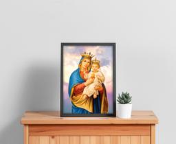 Quadro Com Moldura Religiosos Nossa Senhora do Sagrado Coração de Jesus Quadro Com Moldura Religiosos Nossa Senhora do Sagrado Coração de Jesus