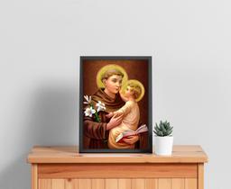 Quadro Com Moldura Religiosos Santo Antônio