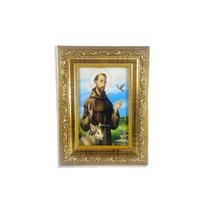 QUADRO COM MOLDURA RESINADO SÃO FRANCISCO 20,5X15,5 santo