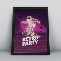 Quadro com moldura retro party astrounata Quadro com moldura retro party astrounata