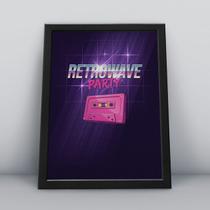Quadro com moldura retrowave party