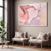 Quadro com Moldura Sala Quarto Abstrato Marmore Rosa Decorativo Horizontal Grande Hall Quadro com Moldura Sala Quarto Abstrato Marmore Rosa Decorativo Horizontal Grande Hall