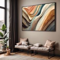 Quadro com Moldura Sala Quarto Abstrato Moderno Decorativo Horizontal Grande Hall