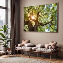 Quadro com Moldura Sala Quarto Árvore Decorativo Horizontal Grande Hall