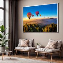 Quadro com Moldura Sala Quarto Balões Capadocia Decorativo Horizontal Grande Hall