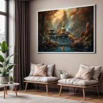 Quadro com Moldura Sala Quarto Buda Templo Japão Decorativo Horizontal Grande Hall Quadro com Moldura Sala Quarto Buda Templo Japão Decorativo Horizontal Grande Hall