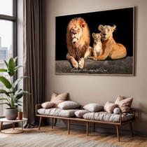 Quadro com Moldura Sala Quarto Leão Família Nunca Foi Sorte Decorativo Horizontal Grande Hall Quadro com Moldura Sala Quarto Leão Família Nunca Foi Sorte Decorativo Horizontal Grande Hall