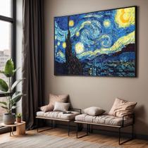 Quadro com Moldura Sala Quarto Noite Estrelada Van Gogh Decorativo Horizontal Grande Hall Quadro com Moldura Sala Quarto Noite Estrelada Van Gogh Decorativo Horizontal Grande Hall