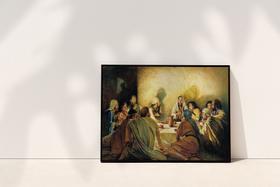 Quadro Com Moldura Santa Ceia