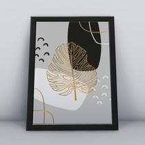 Quadro com moldura sapo dourado