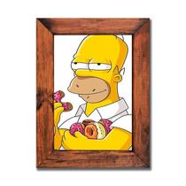 Quadro com Moldura - Simpsons - Homer Donuts
