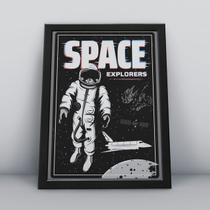 Quadro com moldura space explorers