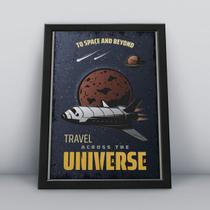 Quadro com moldura to space and beyond travel a cross the universo Quadro com moldura to space and beyond travel a cross the universo