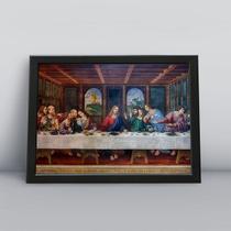 Quadro com moldura Ultima Ceia 02 H Ultima-Ceia-02-H-M1