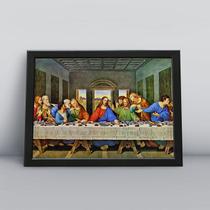 Quadro com moldura Ultima Ceia 03 H Ultima-Ceia-03-H-M1
