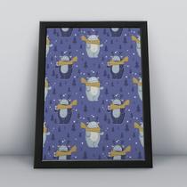 Quadro com moldura ursinhos monstrinhos Fundo-Infantil-015-M1