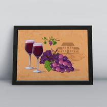 Quadro com moldura Vinho 64 Quadro com moldura Vinho 64