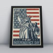 Quadro com moldura vintage independece day eua Quadro com moldura vintage independece day eua