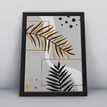 Quadro com molduraplanta dourada 3