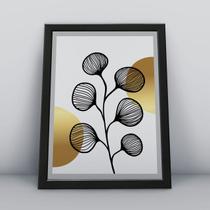 Quadro com molduraplantas abstratas 0
