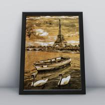 Quadro com molduraTorre Eiffel pintura paris Quadro com molduraTorre Eiffel pintura paris