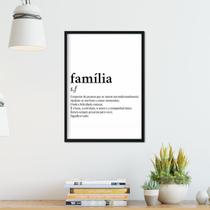 Quadro Com Vidro Família Significado Frase Cidades Sala Escritório