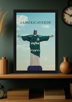 Quadro Com Vidro Palmeiras AMerica Verde com Moldura Tamanho:21cm x 30cm (A4)