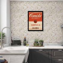 Quadro Comida Boa Aquece O Corpo E A Alma 24X18 Vidro Preta Quadro Comida Boa Aquece O Corpo E A Alma 24X18 Vidro Preta