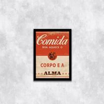 Quadro Comida Boa Aquece O Corpo E A Alma 24X18Cm Quadro Comida Boa Aquece O Corpo E A Alma 24X18Cm