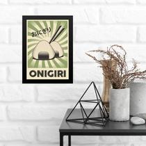 Quadro Comida Japonesa - Onigiri 45x34cm - com vidro