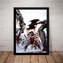 Quadro Conan Arte De Earl Norem Ilustração Machado Batalha
