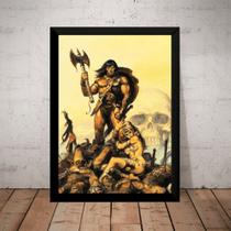 Quadro Conan Hq Barbaro Arte De Frank Frazetta