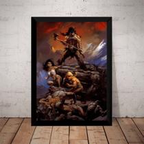 Quadro Conan Kull Crom Hq Desenho Arte De Frank Frazetta