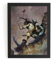 Quadro Conan Viking Hq Desenho Arte De Frank Frazetta