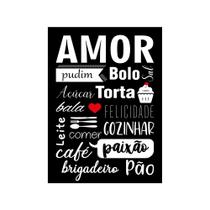 Quadro Confeitaria Padaria Bolo Torta Pão Decorativo 28x40cm