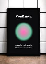 Quadro Confiança/Força com Vidro e Moldura Tam:A4 Quadro Confiança/Força com Vidro e Moldura Tam:A4