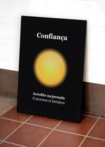 Quadro Confiança/Força com Vidro e Moldura Tam:A4 Quadro Confiança/Força com Vidro e Moldura Tam:A4