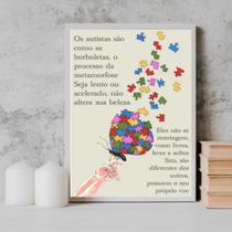 Quadro Conscientização Do Autismo 33X24Cm Branca Quadro Conscientização Do Autismo 33X24Cm Branca