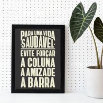 Quadro Conselho Para Uma Vida Saudável 24x18cm - com vidro