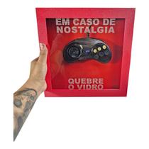 Quadro Controle Gamer Retrô Com Martelo Decorativo