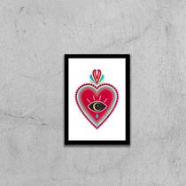 Quadro Coração Com Coroa 24X18Cm