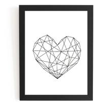 Quadro Coração Geometrico Presente Perfeito Dia Namorados