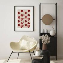 Quadro Corações Com Olhos - 60X48Cm Quadro Corações Com Olhos - 60X48Cm